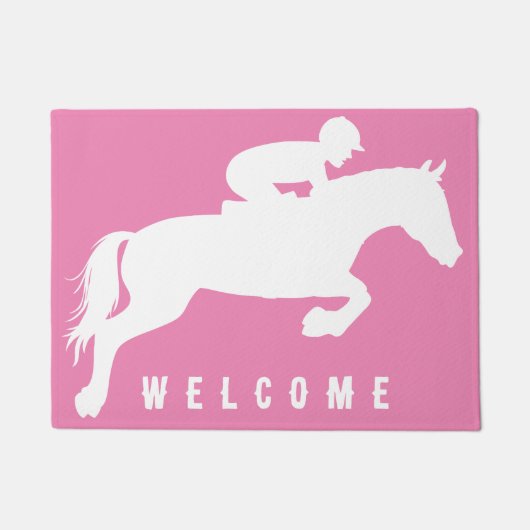 ピエレガントッモダンク馬の乗馬選手 ドアマット (正面)
