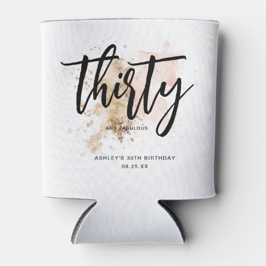 ピエレガントッモダンク&金ゴールド30歳の誕生日 缶クーラー (正面)