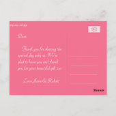 ピエレガントッ感謝していク結婚のの君のハガキ。 ポストカード (裏面)