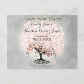 ピエレガントッ淡い色のクハートリーフ結婚の木 案内ポストカード (正面)