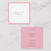 ピエレガントッ淡い色のクプロフェッショナルミニマルテンプレート スクエア名刺 (正面/裏面)