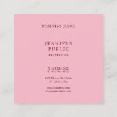 ピエレガントッ淡い色のクモダンシンプルプロフェッショナルルクセ スクエア名刺 (裏面)