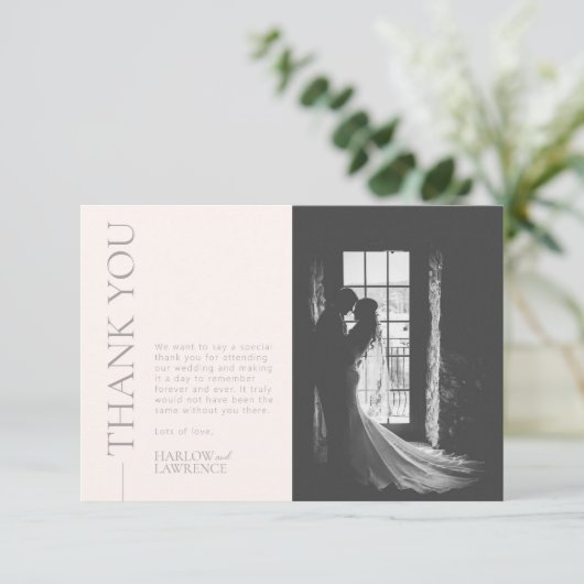 ピエレガントッ淡い色のク写真サンキューカード サンキューカード (スタンド正面)