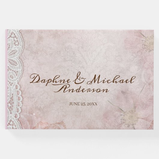 ピエレガントッ素朴ク結婚スモダンシンプルシック ゲストブック (正面)