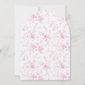 ピエレガントフランスのンクトイルフローラ結婚のアーチ 招待状 (裏面)