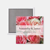 ピエレガントンク・ローズ・ブーパーソナライズされたケ結婚ズ マグネット (正面/裏面)