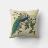 ピエレガントーコックハイビスカスエフェメライエローヴィンテージ クッション (裏面)