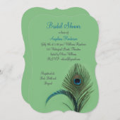 ピエレガントーコックブライダルシャワー(緑) 招待状 (正面/裏面)
