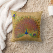 ピエレガントーコック秋秋金箔羽 クッション (ブランケット)