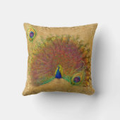 ピエレガントーコック秋秋金箔羽 クッション (裏面)