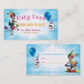 ピエロおもしろいとハッピーティース |小児歯科医 名刺 (正面/裏面)