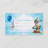 ピエロおもしろいとハッピーティース |小児歯科医 名刺 (裏面)