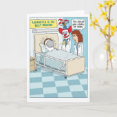 ピエロおもしろいドクターが元気になる カード (黄色い花)