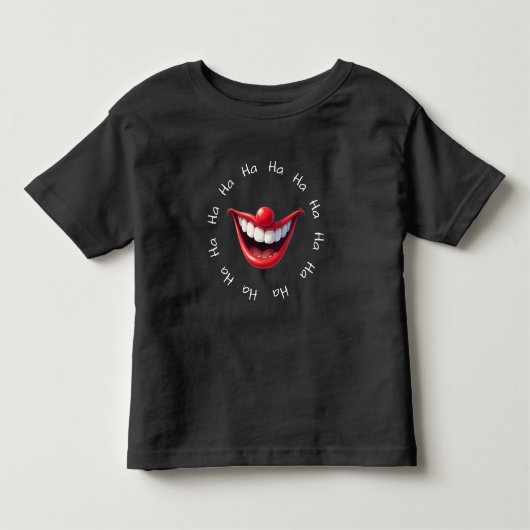 ピエロおもしろいハハ トドラーTシャツ (正面)