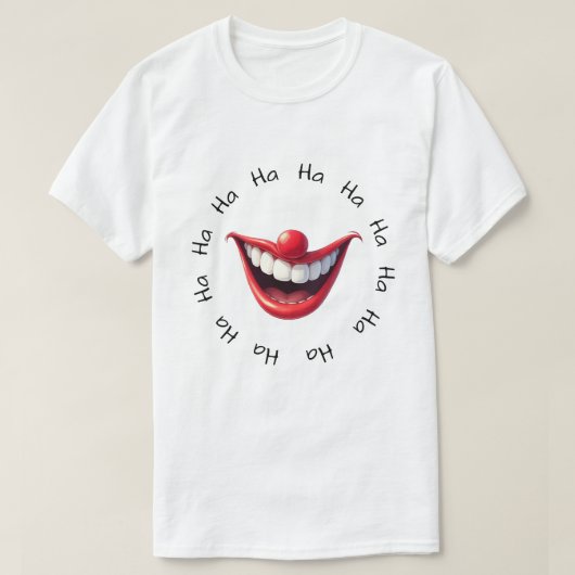 ピエロおもしろいハハ Tシャツ (デザイン正面)