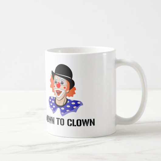 ピエロおもしろい冗談に コーヒーマグカップ (右)