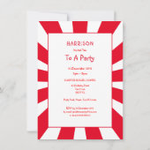 ピエロおもしろい子供の誕生日パーソナライズされたパーティー 招待状 (裏面)