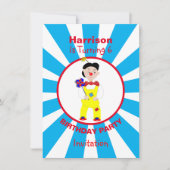 ピエロおもしろい子供の誕生日パーソナライズされたパーティー 招待状 (正面)