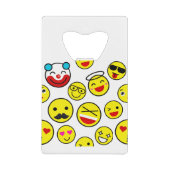 ピエロおもしろい絵文字 クレジットカード栓抜き (正面)