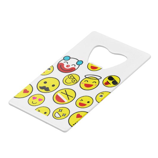 ピエロおもしろい絵文字 クレジットカード栓抜き (裏面アングル)