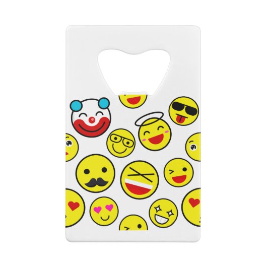 ピエロおもしろい絵文字 クレジットカード栓抜き (裏面)