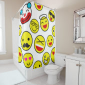 ピエロおもしろい絵文字 シャワーカーテン (インサイチュ)