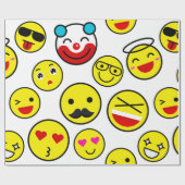 ピエロおもしろい絵文字 ラッピングペーパー (フラット)