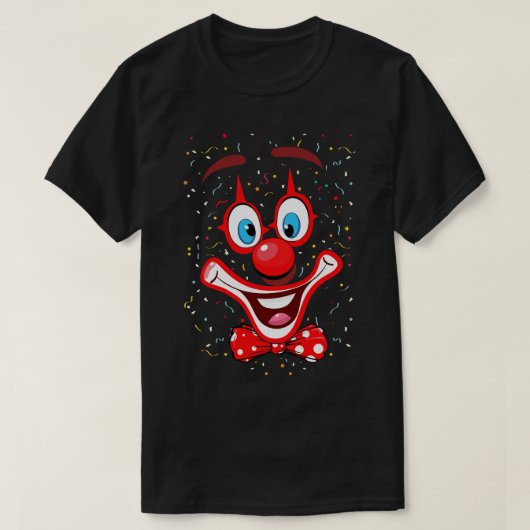 ピエロおもしろい顔Tシャツ Tシャツ (デザイン正面)