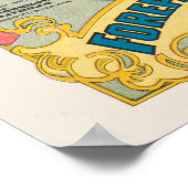 ピエロが馬に乗って女性に花を手渡す ポスター (角)