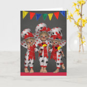 ピエロすべての行事グリーティングカード カード (黄色い花)