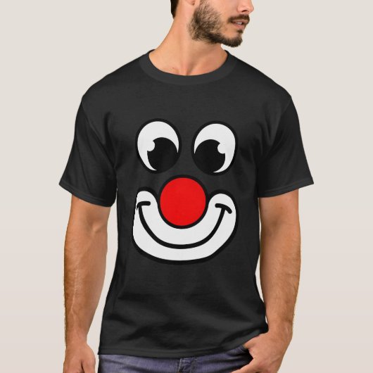 ピエロとおもしろいピエロ鼻Iピエロ衣装I Funn Tシャツ (正面)