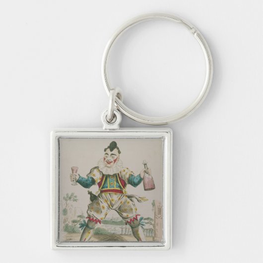 ピエロとしてGrimaldi氏 キーホルダー (正面)