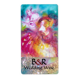 ピエロとアルレチナベネチアンマスク結婚のワイン ラベル