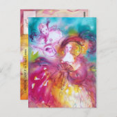 ピエロとアルレッキーナ ヴェネツィアのカーニバル ポストカード (正面/裏面)