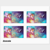 ピエロとアレチナベネチアンカーニバル，モノグラム 長方形シール (シート)