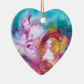 ピエロとアレチナ/サードマスクバレンタインハート セラミックオーナメント (右)