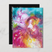 ピエロとアレチナ/ベネチアンマスカレード インビテーションポストカード (正面/裏面)