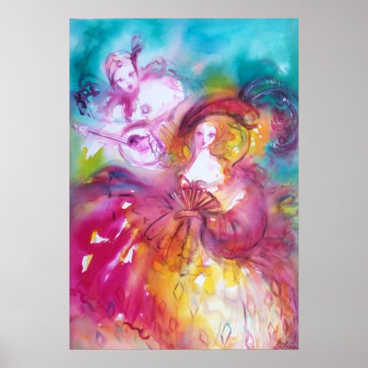 ピエロとアレチナ・ヴェネツィアカーニバル ポスター (正面)