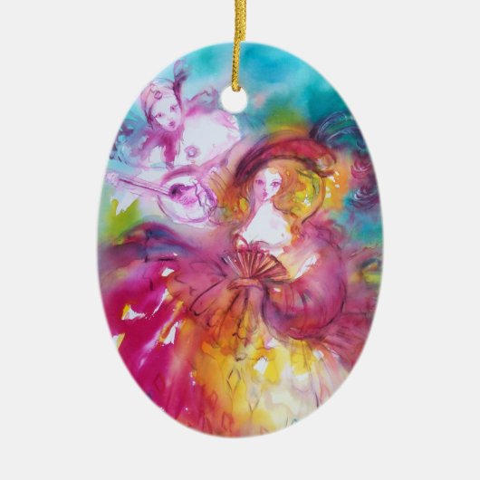 ピエロとアレーチナ/ラグーンのロンド セラミックオーナメント (正面)