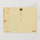 ピエロとオダマキ（植物） ポストカード (裏面)