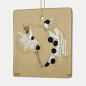 「ピエロとオダマキ（植物）」レオ・ラース セラミックオーナメント (左)