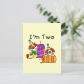 ピエロとキャンドル2nd誕生日Tシャツとギフト ポストカード (スタンド正面)