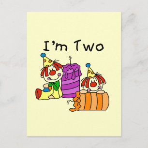 ピエロとキャンドル2nd誕生日Tシャツとギフト ポストカード