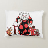 ピエロと友人が弓を引く アクセントクッション (裏面)