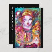 ピエロと猫 インビテーションポストカード (正面/裏面)