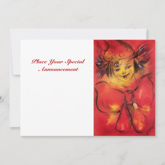 ピエロと赤い弓、黄色の白 案内状 (正面)