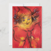 ピエロと赤い弓、黄色の白 案内状 (裏面)