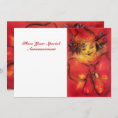 ピエロと赤い弓、黄色の白 案内状 (正面/裏面)