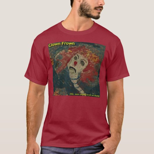 ピエロのしょんぼり顔 Tシャツ (正面)