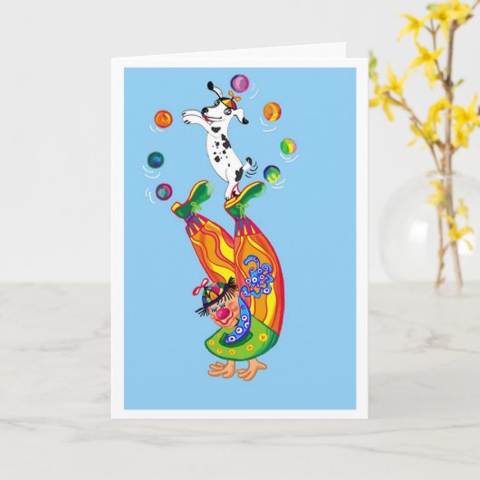 ピエロのまわりにン カード (黄色い花)